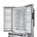Gordon Ramsay by Thor Kitchen 30-Inch 17.5 cu ft French Door Counter Depth Refrigerator with Ice Maker in Stainless Steel with Navy Blue Trim  (RF3017FFD99-BLU)