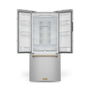 Gordon Ramsay by Thor Kitchen 30-Inch 17.5 cu ft French Door Counter Depth Refrigerator with Ice Maker in Stainless Steel with Bronze Trim (RF3017FFD99-BRZ)