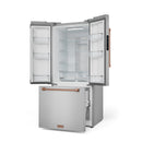 Gordon Ramsay by Thor Kitchen 30-Inch 17.5 cu ft French Door Counter Depth Refrigerator with Ice Maker in Stainless Steel with Rose Gold Trim  (RF3017FFD99-RSG)
