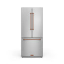 Gordon Ramsay by Thor Kitchen 30-Inch 17.5 cu ft French Door Counter Depth Refrigerator with Ice Maker in Stainless Steel with Rose Gold Trim  (RF3017FFD99-RSG)