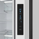 Gordon Ramsay by Thor Kitchen 30-Inch 17.5 cu ft French Door Counter Depth Refrigerator with Ice Maker in White with Black Handles (RF3017FFDW-BLK)