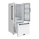 Gordon Ramsay by Thor Kitchen 30-Inch 17.5 cu ft French Door Counter Depth Refrigerator with Ice Maker in White with Black Handles (RF3017FFDW-BLK)