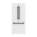 Gordon Ramsay by Thor Kitchen 30-Inch 17.5 cu ft French Door Counter Depth Refrigerator with Ice Maker in White with Black Handles (RF3017FFDW-BLK)