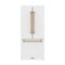 Gordon Ramsay by Thor Kitchen 30-Inch 17.5 cu ft French Door Counter Depth Refrigerator with Ice Maker in White with Bronze Handles (RF3017FFDW-BRZ)
