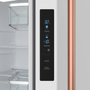 Gordon Ramsay by Thor Kitchen 30-Inch 17.5 cu ft French Door Counter Depth Refrigerator with Ice Maker in White with Rose Gold Handles (RF3017FFDW-RSG)
