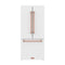 Gordon Ramsay by Thor Kitchen 30-Inch 17.5 cu ft French Door Counter Depth Refrigerator with Ice Maker in White with Rose Gold Handles (RF3017FFDW-RSG)