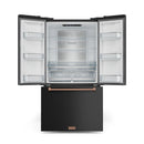 Gordon Ramsay by Thor Kitchen 36-Inch 20.3 cu ft French Door Counter Depth Refrigerator with Ice Maker in Black with Rose Gold Trim (RF3621CTD00-RSG)
