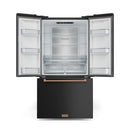 Gordon Ramsay by Thor Kitchen 3-Piece Appliance Package - 36-Inch Gas Range with Tilt Panel, 36-Inch Refrigerator, and Dishwasher in Black with Rose Gold Trim