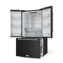 Gordon Ramsay by Thor Kitchen 36-Inch 20.3 cu ft French Door Counter Depth Refrigerator with Ice Maker in Black with Stainless Steel Trim (RF3621CTD00-SS)