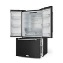 Gordon Ramsay by Thor Kitchen 3-Piece Appliance Package - 36-Inch Electric Range with Tilt Panel Touch Control, 36-Inch Refrigerator, and Dishwasher in Black with Stainless Steel Trim