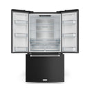 Gordon Ramsay by Thor Kitchen 36-Inch 20.3 cu ft French Door Counter Depth Refrigerator with Ice Maker in Black with Stainless Steel Trim (RF3621CTD00-SS)