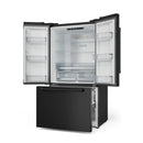 Gordon Ramsay by Thor Kitchen 3-Piece Appliance Package - 36-Inch Propane Gas Range, Tilt Panel, 36-Inch Refrigerator, and Dishwasher in Black