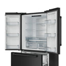 Gordon Ramsay by Thor Kitchen 4-Piece Appliance Package -  48-Inch Propane Gas Range, Wall Mount Range Hood, 36-Inch French Door Refrigerator, and Dishwasher in Black