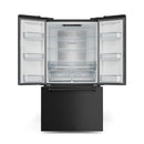 Gordon Ramsay by Thor Kitchen 4-Piece Appliance Package -  48-Inch Propane Gas Range, Wall Mount Range Hood, 36-Inch French Door Refrigerator, and Dishwasher in Black