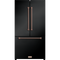 Thor Kitchen Gordon Ramsay Series 36-Inch 20.3 cu ft French Door Counter Depth Refrigerator with Ice Maker in Black with Rose Gold Trim (RF3621CTD00-RSG)