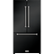 Thor Kitchen Gordon Ramsay Series 36-Inch 20.3 cu ft French Door Counter Depth Refrigerator with Ice Maker in Black with Stainless Steel Trim (RF3621CTD00-SS)