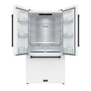 Gordon Ramsay by Thor Kitchen 36-Inch 20.3 cu ft French Door Counter Depth Refrigerator with Ice Maker in White with Black Handles (RF3621CTDW-BLK)