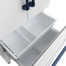 Gordon Ramsay by Thor Kitchen 36-Inch 20.3 cu ft French Door Counter Depth Refrigerator with Ice Maker in White with Blue Handles (RF3621CTDW-BLU)
