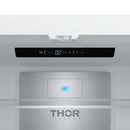 Gordon Ramsay by Thor Kitchen 36-Inch 20.3 cu ft French Door Counter Depth Refrigerator with Ice Maker in White with Blue Handles (RF3621CTDW-BLU)