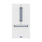 Gordon Ramsay by Thor Kitchen 36-Inch 20.3 cu ft French Door Counter Depth Refrigerator with Ice Maker in White with Blue Handles (RF3621CTDW-BLU)