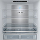 Gordon Ramsay by Thor Kitchen 36-Inch 20.3 cu ft French Door Counter Depth Refrigerator with Ice Maker in White with Bronze Handles (RF3621CTDW-BRZ)