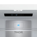 Gordon Ramsay by Thor Kitchen 36-Inch 20.3 cu ft French Door Counter Depth Refrigerator with Ice Maker in White with Bronze Handles (RF3621CTDW-BRZ)