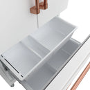 Gordon Ramsay by Thor Kitchen 36-Inch 20.3 cu ft French Door Counter Depth Refrigerator with Ice Maker in White with Rose Gold Handles (RF3621CTDW-RSG)