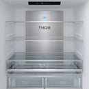 Gordon Ramsay by Thor Kitchen 36-Inch 20.3 cu ft French Door Counter Depth Refrigerator with Ice Maker in White with Rose Gold Handles (RF3621CTDW-RSG)