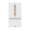 Gordon Ramsay by Thor Kitchen 36-Inch 20.3 cu ft French Door Counter Depth Refrigerator with Ice Maker in White with Rose Gold Handles (RF3621CTDW-RSG)