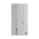 White counter-depth French door refrigerator with ice maker and bottom pull-out storage