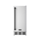 Gordon Ramsay by Thor Kitchen 15-Inch Undercounter Built-In/Freestanding Ice Maker in Stainless Steel with Black Handle (RIM1501-BLK)