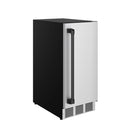 Gordon Ramsay by Thor Kitchen 15-Inch Undercounter Built-In/Freestanding Ice Maker in Stainless Steel with Black Handle (RIM1501-BLK)