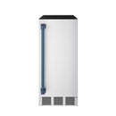 Gordon Ramsay by Thor Kitchen 15-Inch Undercounter Built-In/Freestanding Ice Maker in Stainless Steel with Blue Handle (RIM1501-BLU)