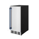 Gordon Ramsay by Thor Kitchen 15-Inch Undercounter Built-In/Freestanding Ice Maker in Stainless Steel with Blue Handle (RIM1501-BLU)