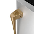 Gordon Ramsay by Thor Kitchen 15-Inch Undercounter Built-In/Freestanding Ice Maker in Stainless Steel with Bronze Handle (RIM1501-BRZ)