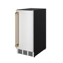 Gordon Ramsay by Thor Kitchen 15-Inch Undercounter Built-In/Freestanding Ice Maker in Stainless Steel with Bronze Handle (RIM1501-BRZ)