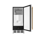 Gordon Ramsay by Thor Kitchen 15-Inch Undercounter Built-In/Freestanding Ice Maker in Stainless Steel with Bronze Handle (RIM1501-BRZ)