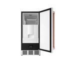 Gordon Ramsay by Thor Kitchen 15-Inch Undercounter Built-In/Freestanding Ice Maker in Stainless Steel with Rose Gold Handle (RIM1501-RSG)