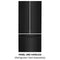 ZLINE 36-Inch Refrigerator Panels in Black Stainless Steel for RBIV 36-Inch Built-in Refrigerator (RPBIV-BS-36)