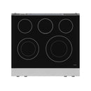 Gordon Ramsay by Thor Kitchen 3-Piece Appliance Package - 30-Inch Electric Range with Tilt Panel Touch Control, 36-Inch Refrigerator, and Dishwasher in Stainless Steel with Black Trim