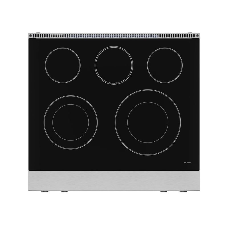 Thor Kitchen Gordon Ramsay Series 30-Inch Professional Electric Range with Tilt Panel Touch Control in Stainless Steel with Black Trim (RSE30-BLK)