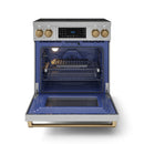 Gordon Ramsay by Thor Kitchen 30-Inch Professional Electric Range with Tilt Panel Touch Control and 6.0 Cu. Ft. Oven with Air Fryer and Self Clean in Stainless Steel with Bronze Trim (RSE30-BRZ)