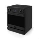 Gordon Ramsay by Thor Kitchen 4-Piece Appliance Package -  30-Inch Electric Range,  Wall Mount Range Hood, 36-Inch French Door Refrigerator, and Dishwasher in Black
