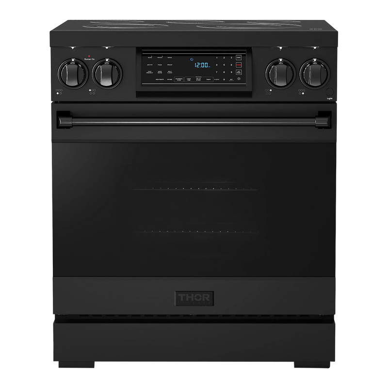 Thor Kitchen Gordon Ramsay Series 30-Inch Professional Electric Range with Tilt Panel Touch Control in Black (RSE30B)