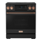 Thor Kitchen Gordon Ramsay Series 30-Inch Professional Electric Range with Tilt Panel Touch Control in Black with Rose Gold Trim (RSE30B-RSG)