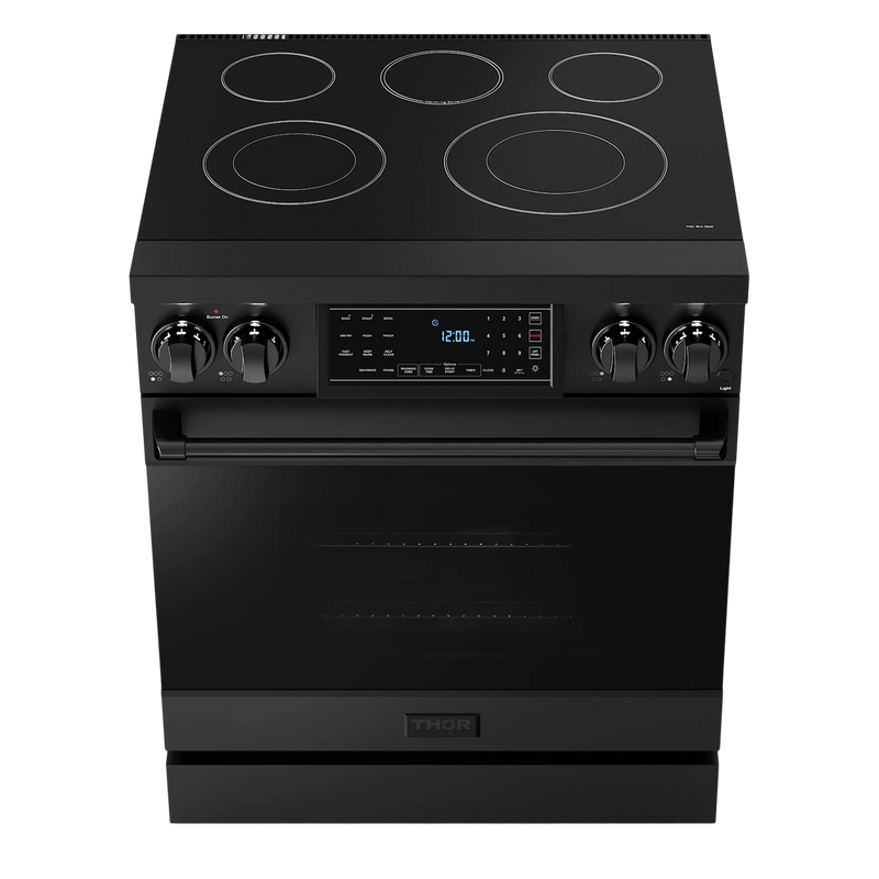 Thor Kitchen Gordon Ramsay Series 30-Inch Professional Electric Range with Tilt Panel Touch Control in Black (RSE30B)