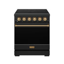 Gordon Ramsay by Thor Kitchen 30-Inch Professional Electric Range with Precision Knob Control in Black and Bronze (RSE30PB-BRZ)