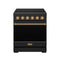 Gordon Ramsay by Thor Kitchen 30-Inch Professional Electric Range with Precision Knob Control in Black and Bronze (RSE30PB-BRZ)