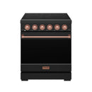 Gordon Ramsay by Thor Kitchen 30-Inch Professional Electric Range with Precision Knob Control in Black with Rose Gold Trim (RSE30PB-RSG)