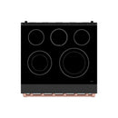 Gordon Ramsay by Thor Kitchen 30-Inch Professional Electric Range with Precision Knob Control in Black with Rose Gold Trim (RSE30PB-RSG)